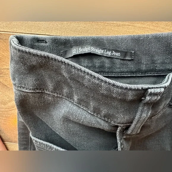 Talbots Sculpt Straight Leg Black Jeans Size 12 Classic Stretch Denim - Picture 4 of 7